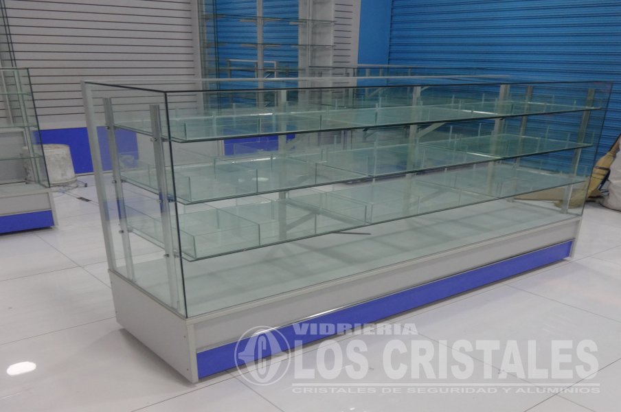 VITRINA DE VIDRIO Y MELAMINA